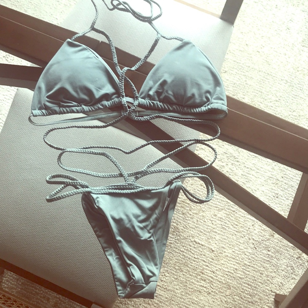 QUINSEN Women’s Braided Cutout Brazilian Bikini